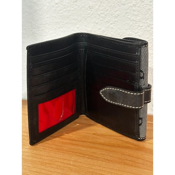 Dooney & Bourke 1975 Collection Canvas Logo Small Compact Wallet EUC - Picture 4 of 7